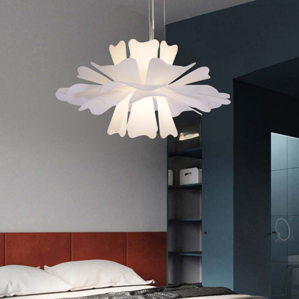 Eldor Elegante Bloemenhanglamp Wit - Sereilux