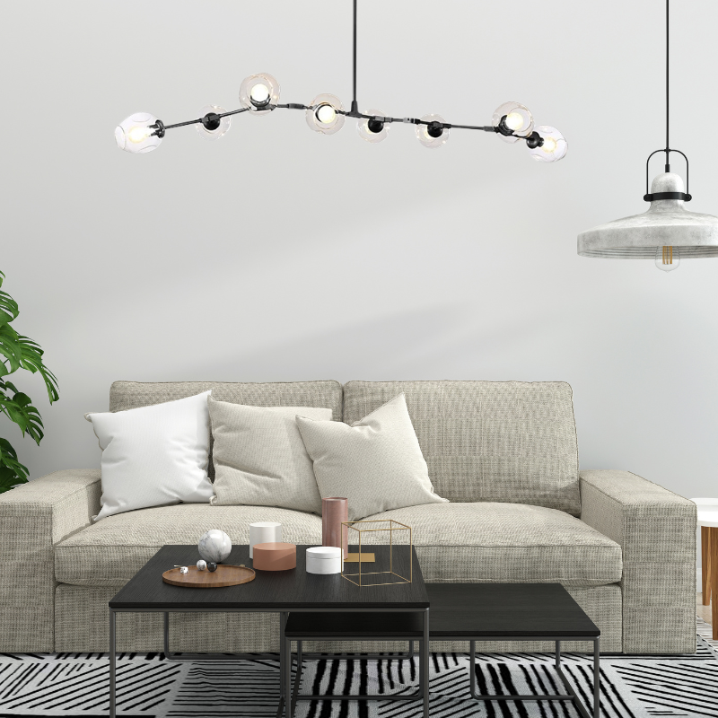 Zerin Nordic Modern Glass Pendant Light Clear Bubble - Sereilux