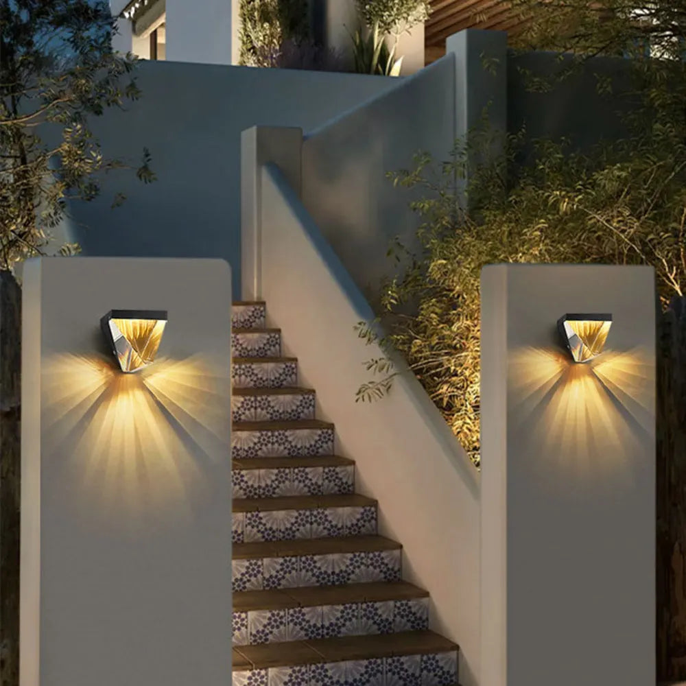 Lampada da parete Norevia impermeabile Diamante / Cristallo per esterni - Sereilux