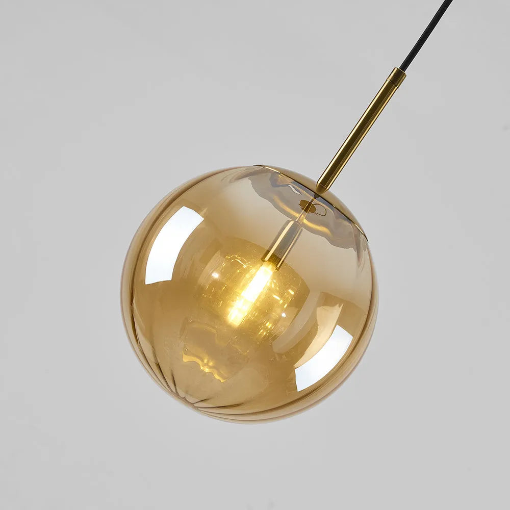 Elsyn pendel lampe globus glas moderne - Sereilux