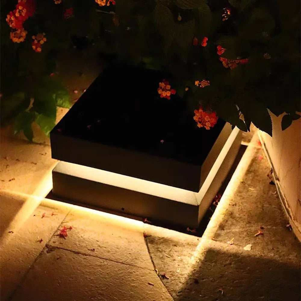 Corvex Außenlampe Modern Konkav Schwarz Solar - Sereilux