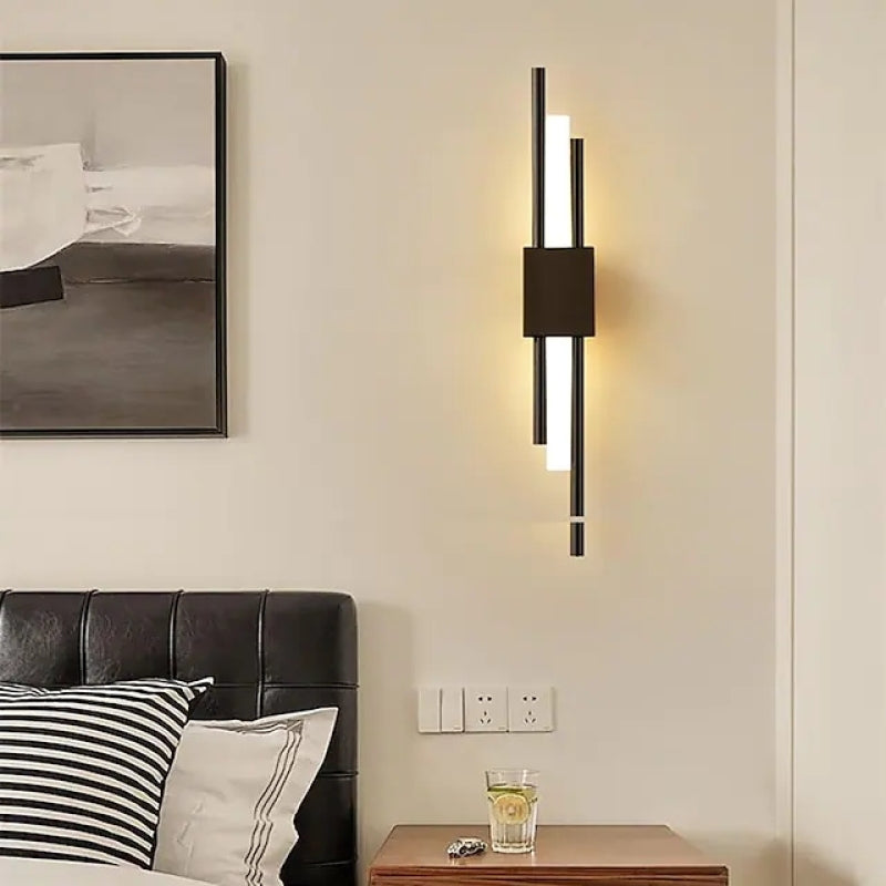 Nariq Moderne Bar LED-Wandlampe, Schwarz/Gold - Sereilux