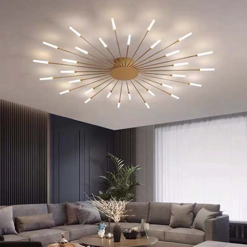 Plafoniera Kovon a Incasso Fuochi d'Artificio, Nero/Oro - Sereilux