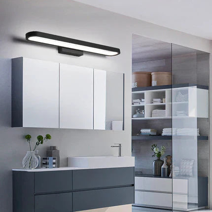 Auril Modern Wall Lamp Mirror Front, Curved, Black/Coffee - Sereilux