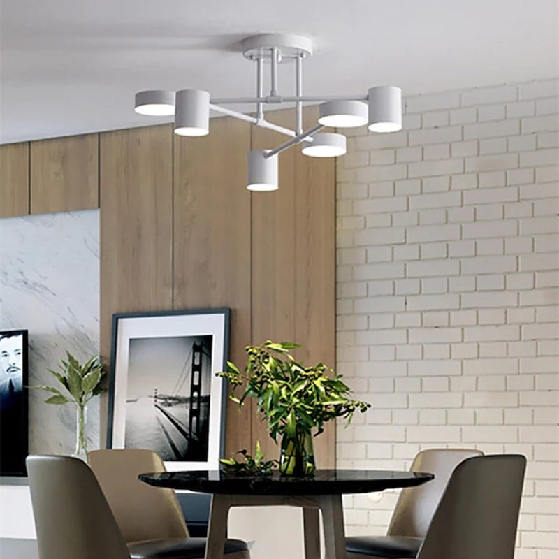 Sorex loftlampe LED indbygget sort/hvid/guld 6 hoveder - Sereilux
