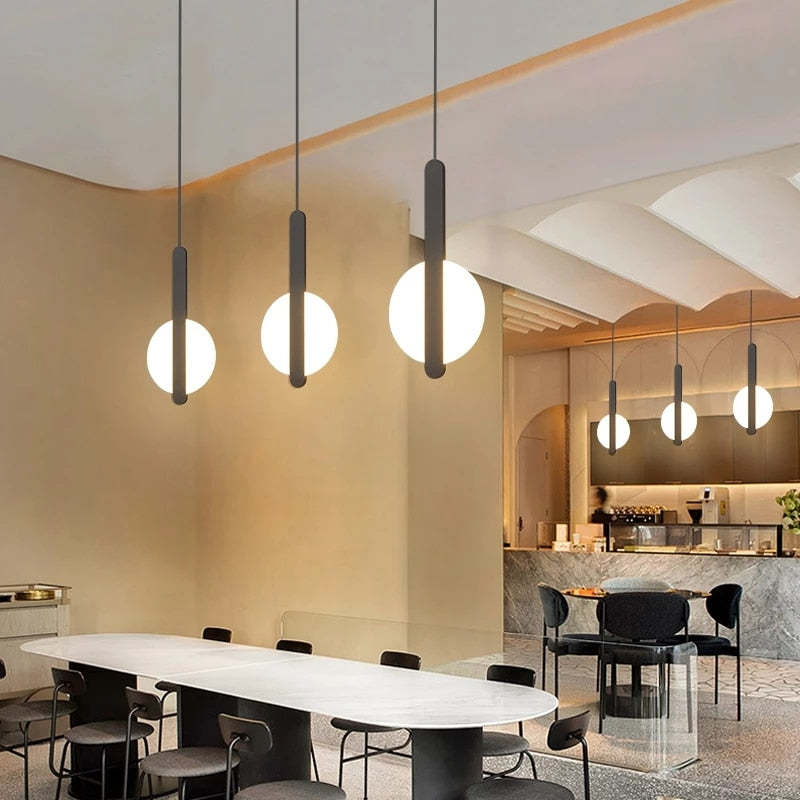 Kori Modern LED Pendellampa Svart/Vit Vardagsrum - Sereilux