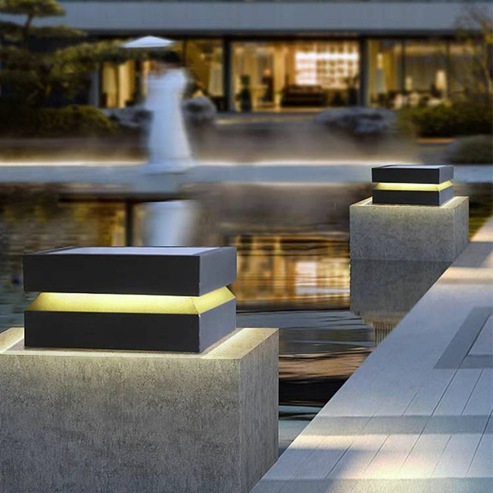 Corvex Außenlampe Modern Konkav Schwarz Solar - Sereilux