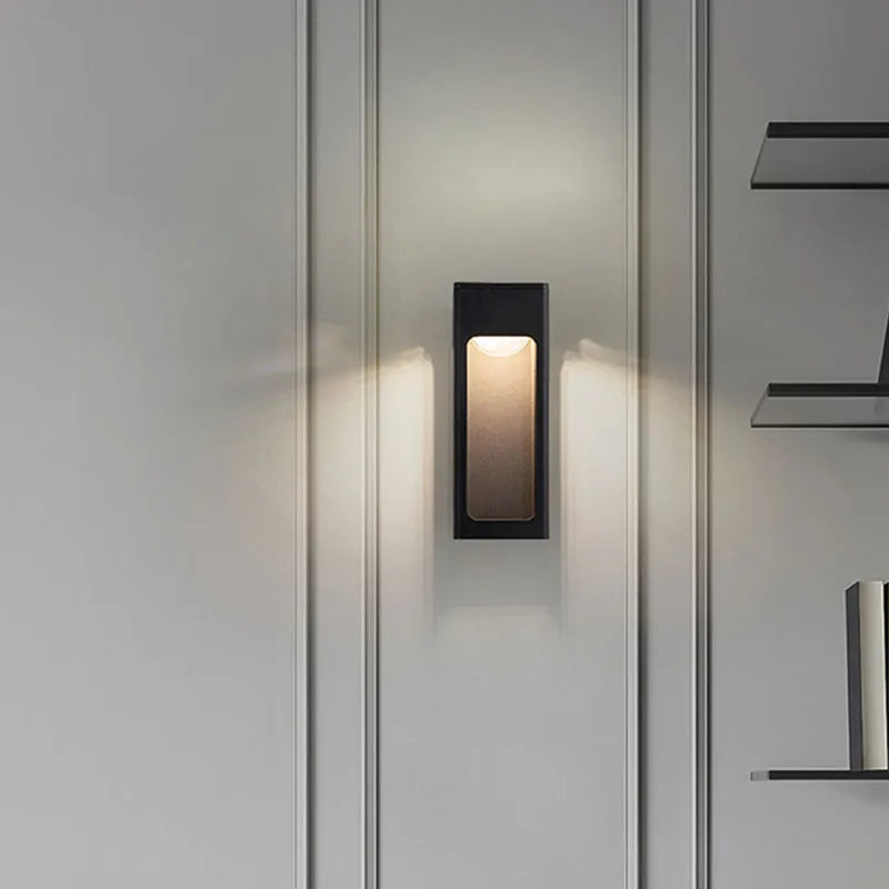 Teniq Modern Waterproof Minimalist Geometric Outdoor Wall Light - Sereilux