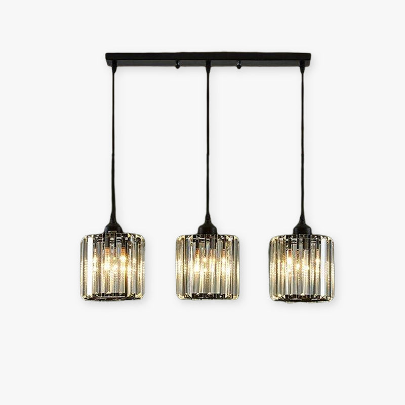 Maruvo Pendant Light Modern Cluster Cylinder Glass - Sereilux