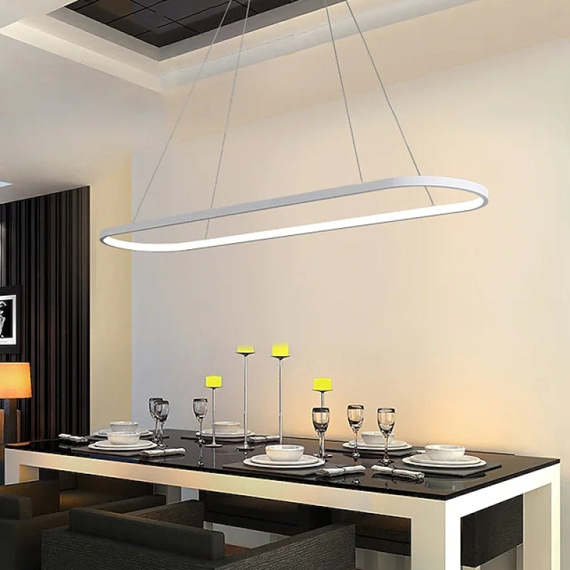 Minimalistyczna owalna lampa wisząca do wnętrz Avenor - Sereilux