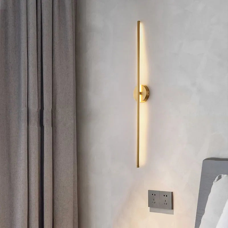 Dorina Wall Lamp Modern Linear &Silica Gel Gold - Sereilux