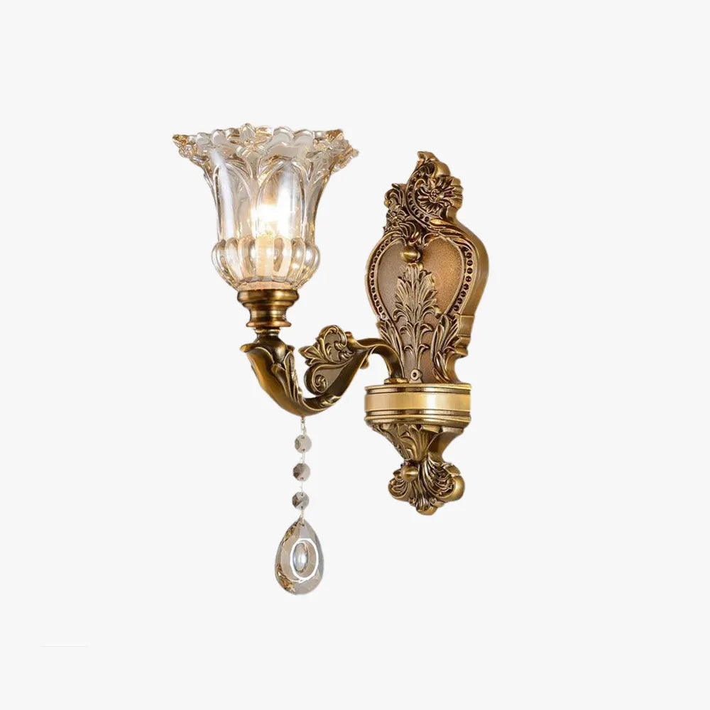 Calixo Wall Lamp Vintage Flor /Glass Gold - Sereilux