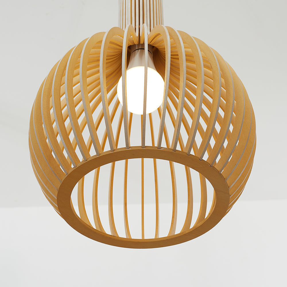 Arix Suspension Design en Bois Sculpté Naturel Salle à Manger-Luire