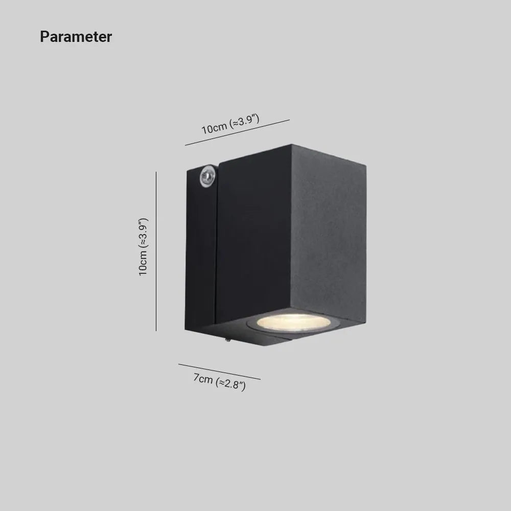 Lyris Wall Lamp Modern Outdoor Rotatable Spotlight Black - Sereilux
