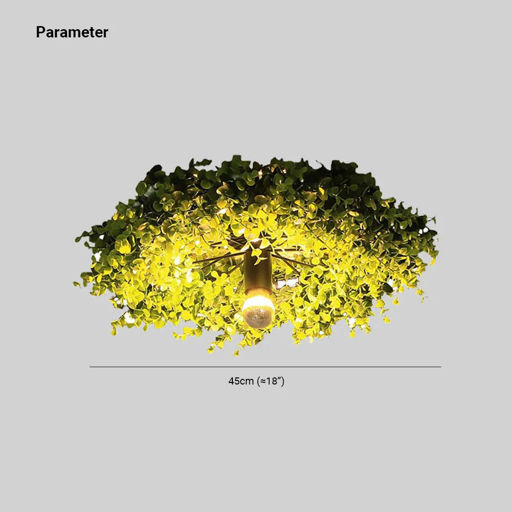 Luz de techo Valtro con plantas verdes empotrada - Sereilux