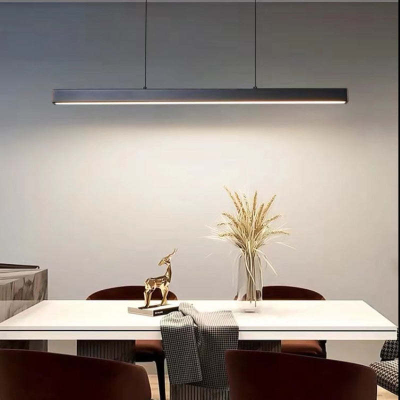Lerin Modern Linear LED Pendant Light Black/Brown - Sereilux