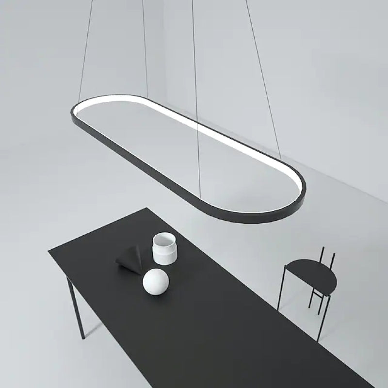 Minimalistyczna owalna lampa wisząca do wnętrz Avenor - Sereilux