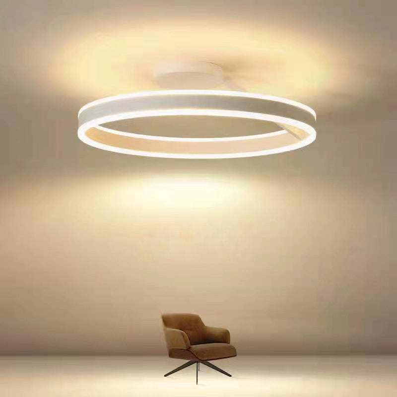 Luz de Teto de Montagem Rasa Solinor Modern Circle, Preto e Branco - Sereilux