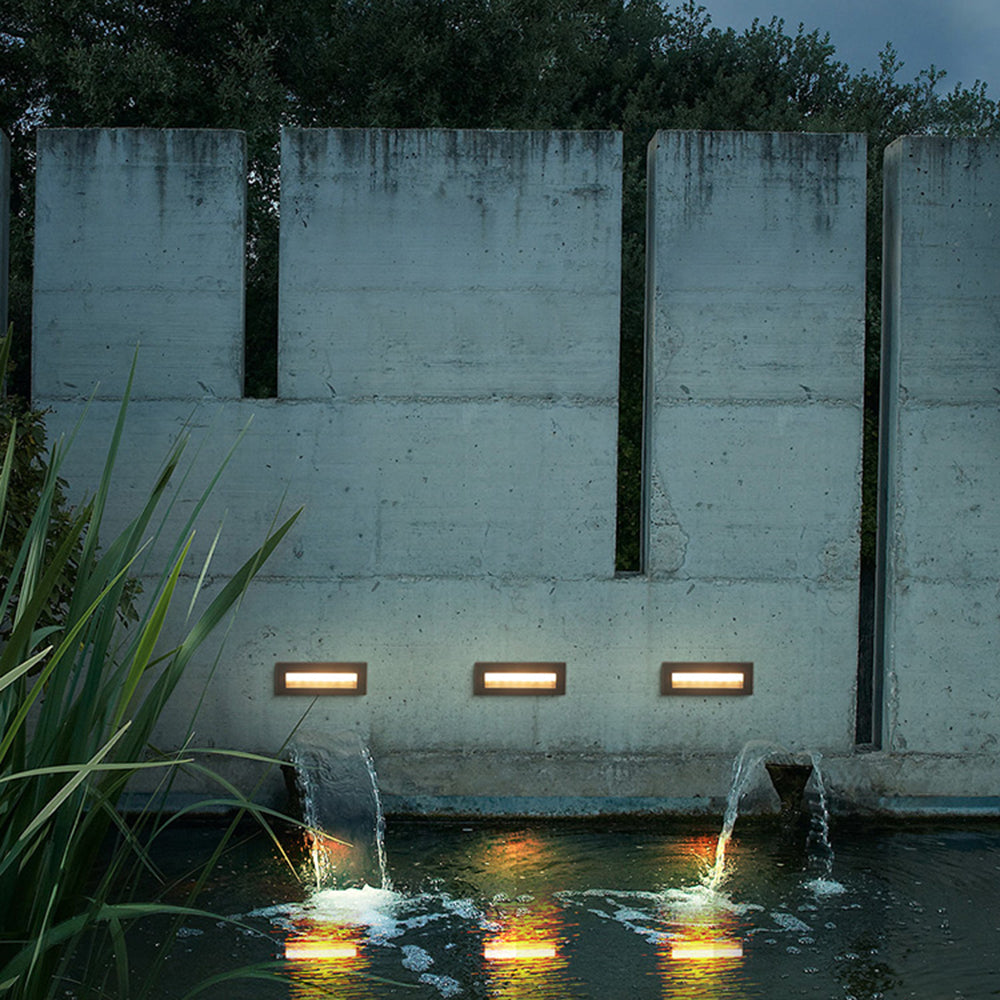 Calvorn Step Light Modern Rectangular Black Outdoor - Sereilux