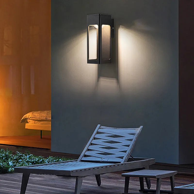 Teniq Modern Waterproof Minimalist Geometric Outdoor Wall Light - Sereilux