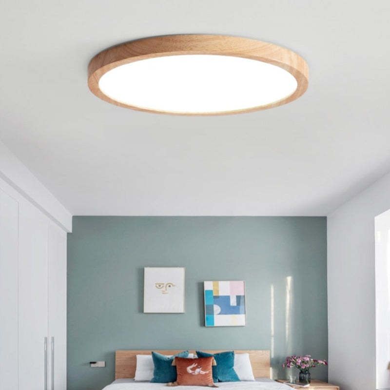 Lampada da soffitto Orvix in legno LED minimalista - Sereilux