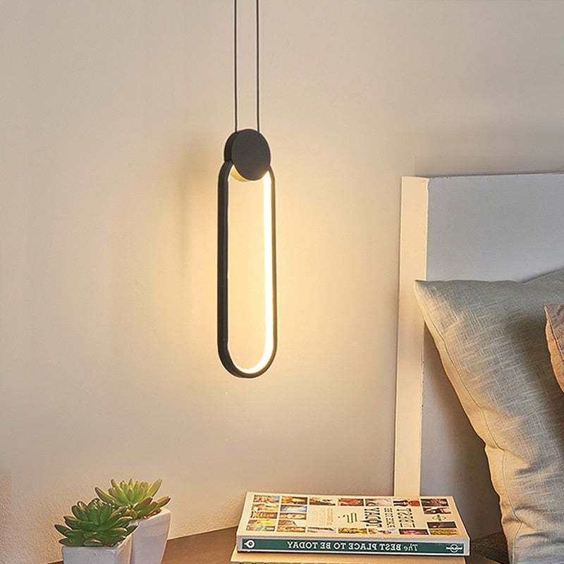 Kori Modern LED Pendellampa Svart/Vit Vardagsrum - Sereilux