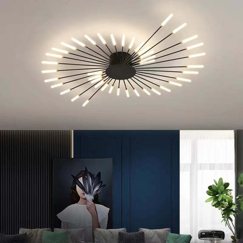 Plafoniera Kovon a Incasso Fuochi d'Artificio, Nero/Oro - Sereilux