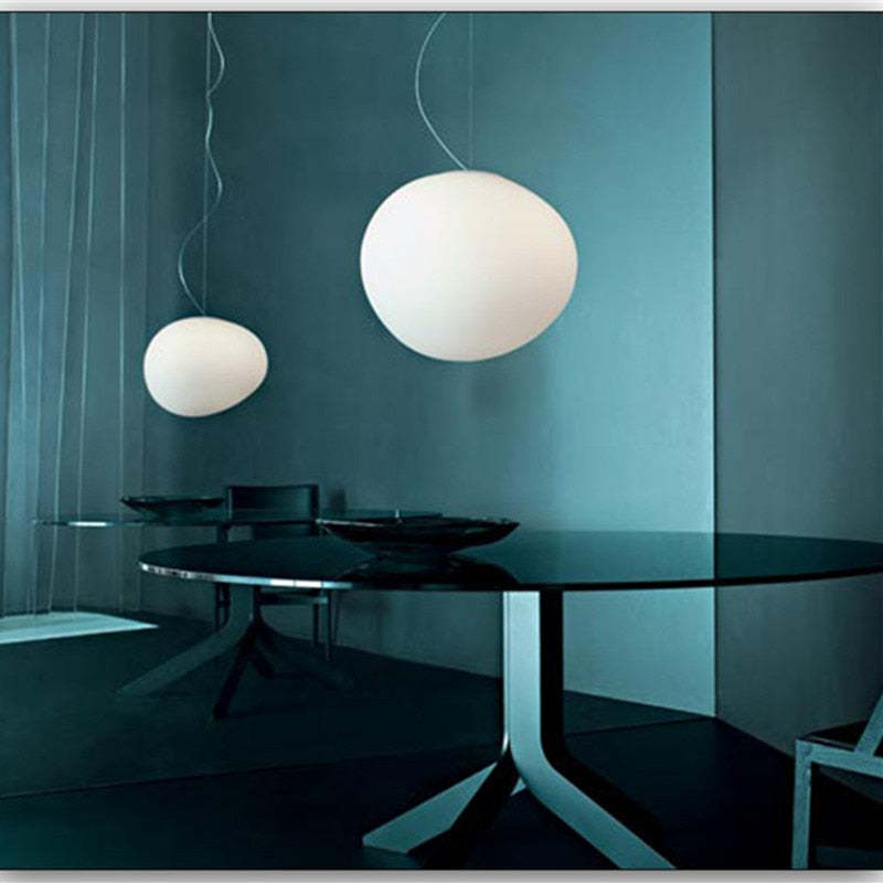 Elvora Pendant Light Sleek Floating Egg-shaped Glass - Sereilux