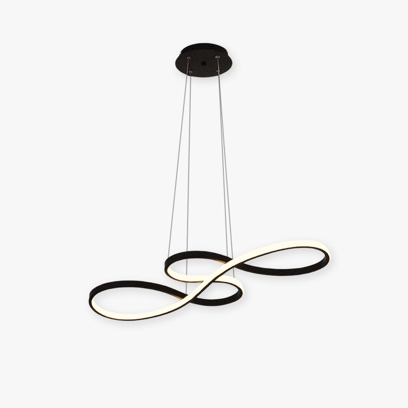 Tavren Suspension Linéaire Nordique Noir/Blanc/Or. Chambre-Luire