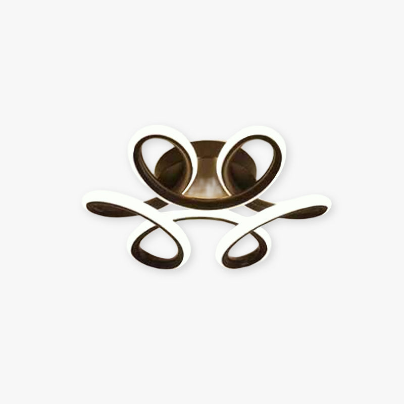 Sio Modern Flower Shape Ceiling Light, Black/White, Hallway - Sereilux