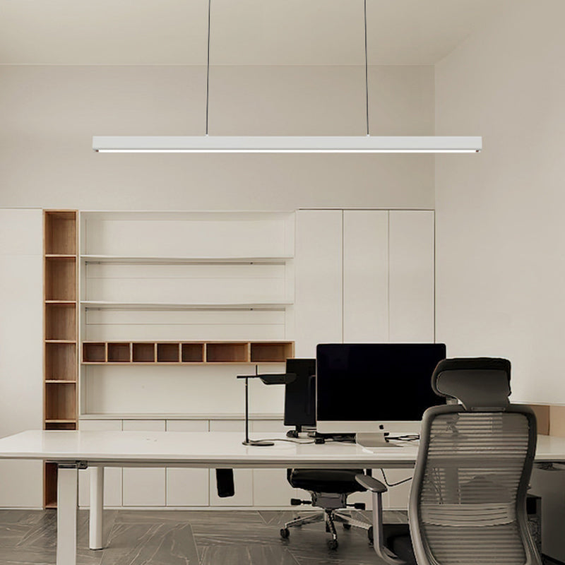 Eron Minimalist Classic Black & White Linear Pendant Light - Sereilux