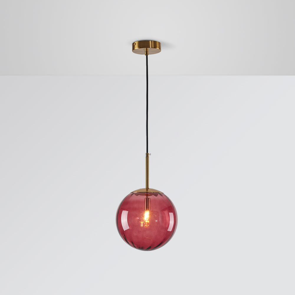 Elsyn pendel lampe globus glas moderne - Sereilux
