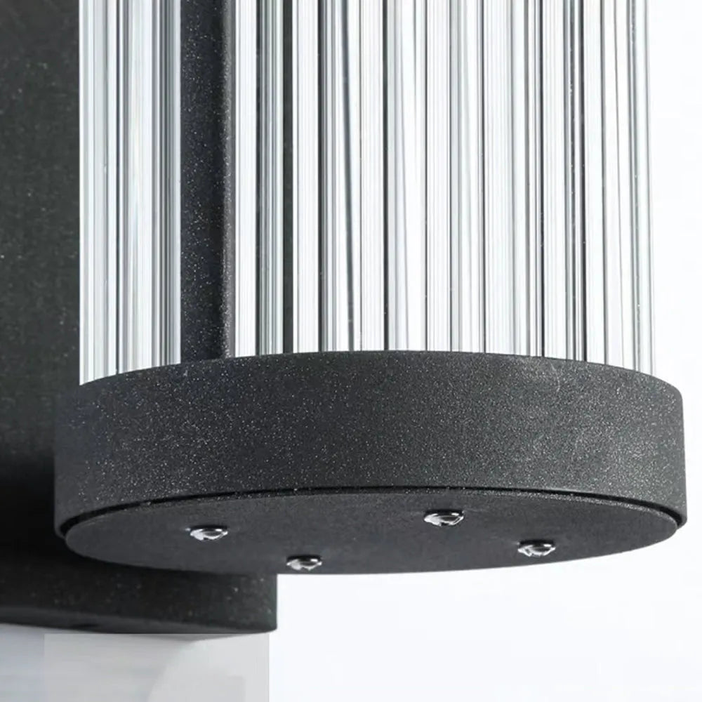 Seluno Wall Lamp Modern Semi-Cylindrical Outdoor Black - Sereilux