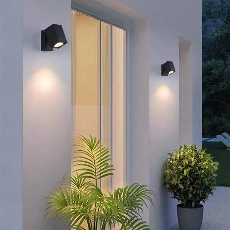 Lyris Wall Lamp Modern Outdoor Rotatable Spotlight Black - Sereilux