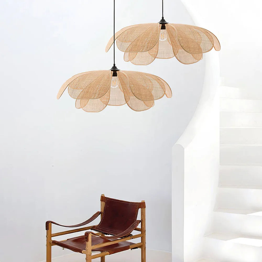 Seli Handmade Pendant Light, Rattan/Willow Weave - Sereilux