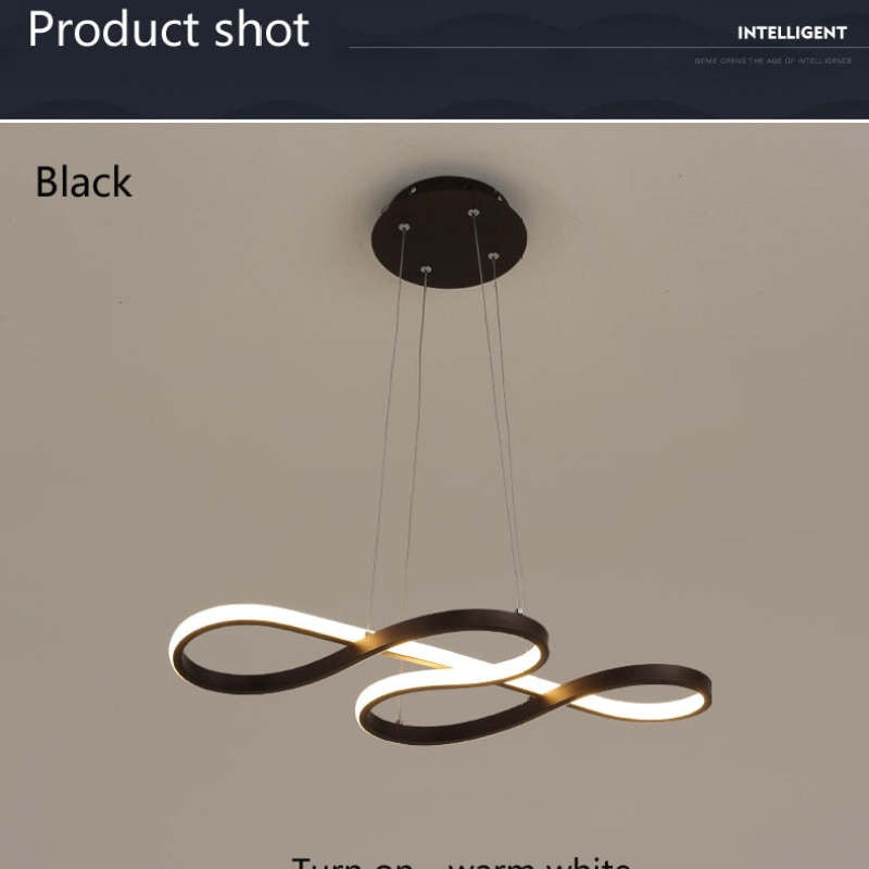 Nerin Musical Note Pendant Light, Black & Gold - Sereilux