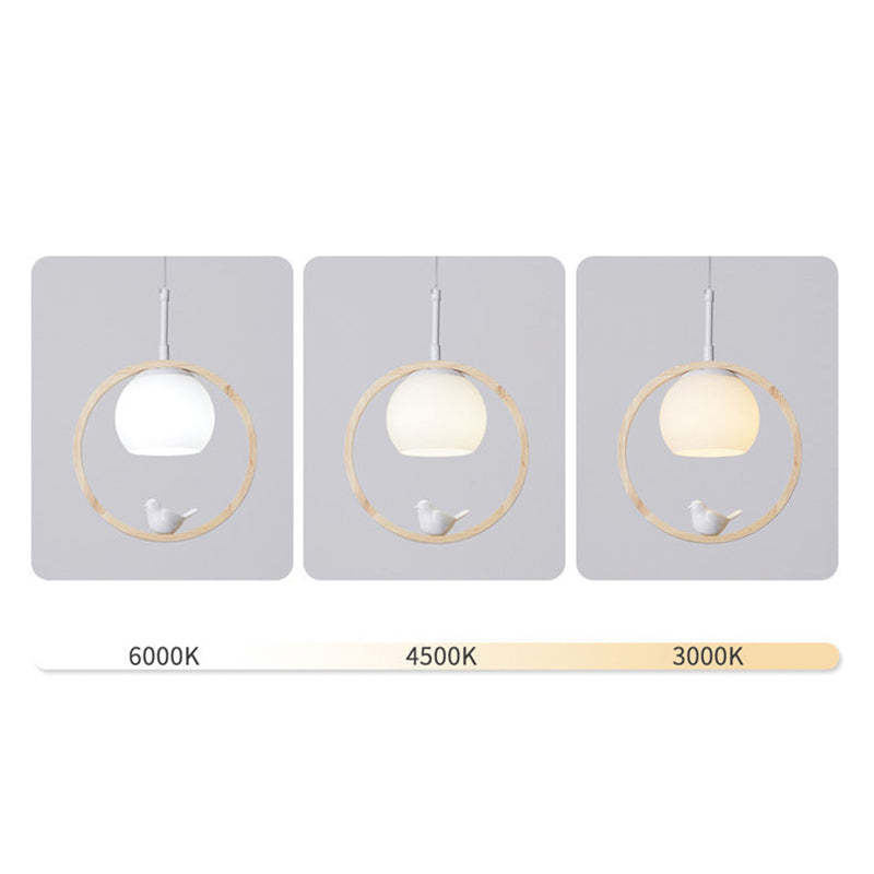 Nerinor Suspension Rond Nordique. Bois/Métal. Bois. Chambre-Luire