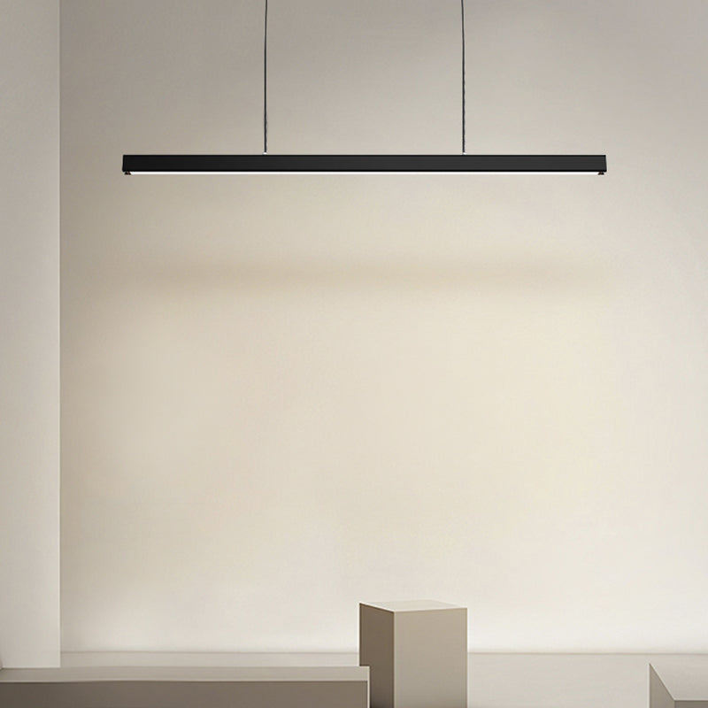 Eron Minimalist Classic Black & White Linear Pendant Light - Sereilux