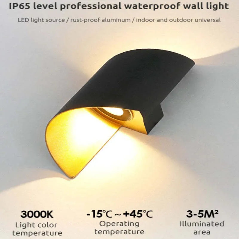 Lampă de perete Marqen modernă, formă de scoică spiralată pentru exterior - Sereilux