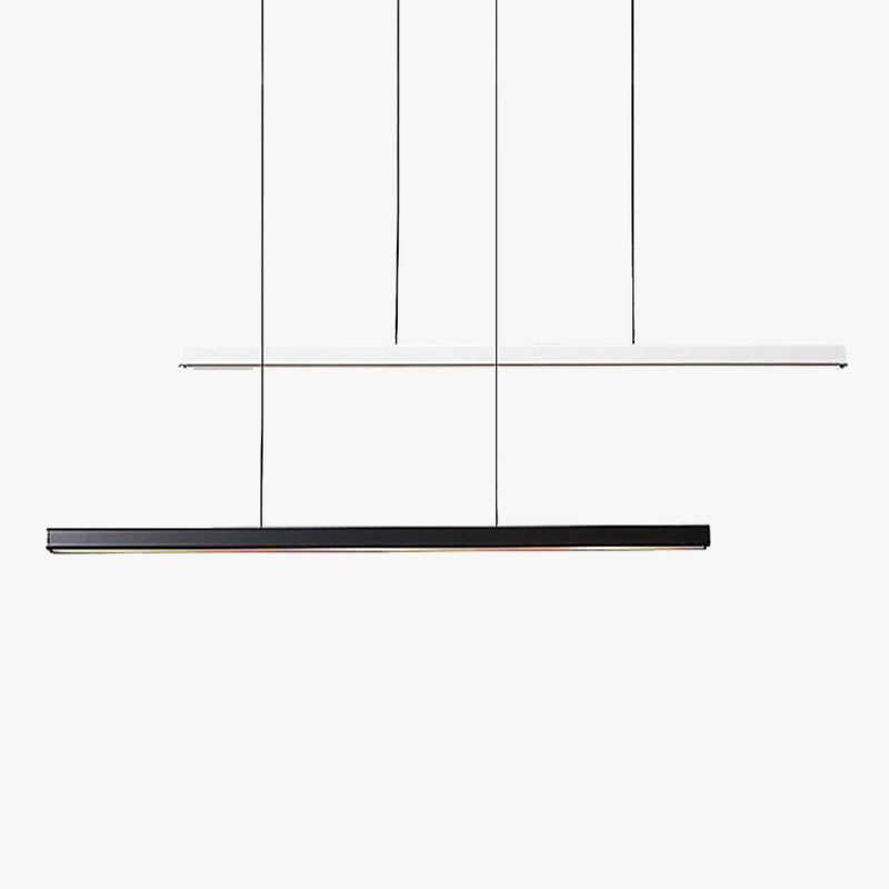 Eron Minimalist Classic Black & White Linear Pendant Light - Sereilux