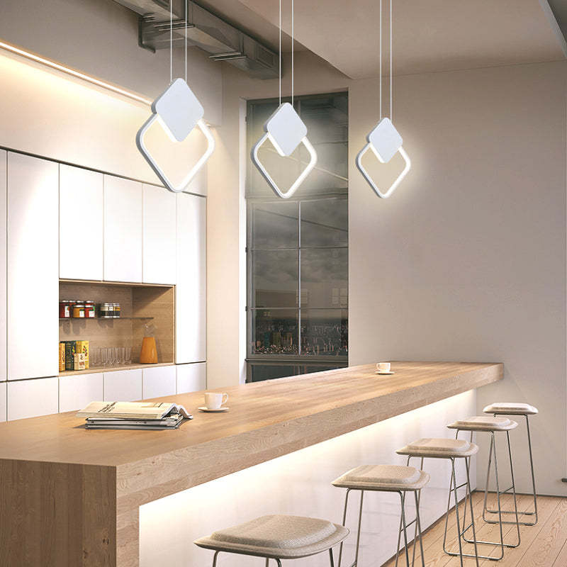 Kori Modern LED Pendellampa Svart/Vit Vardagsrum - Sereilux