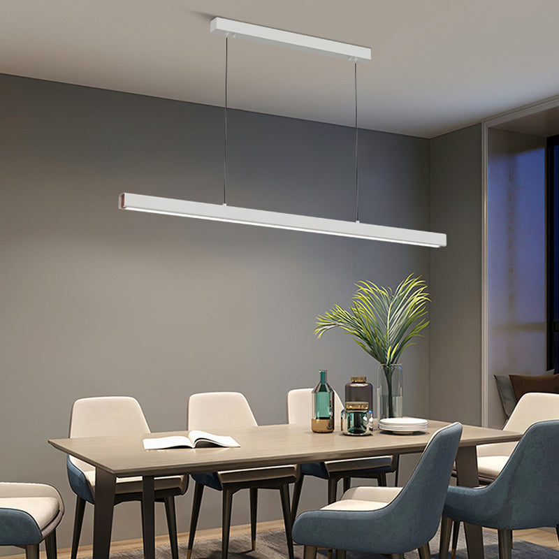 Eron Minimalist Classic Black & White Linear Pendant Light - Sereilux
