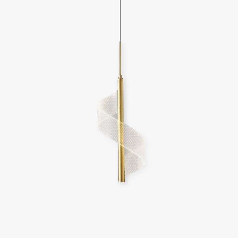 Alven Vintage Golden Ribbon Pendant Light, / - Sereilux