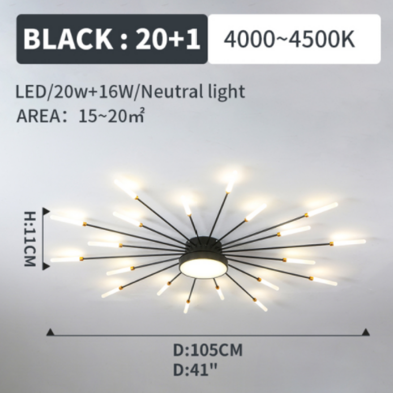 Vexor Modern Home Decoration Fireworks LED Ceiling Light - Sereilux