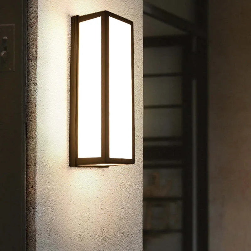 Noven Wall Lamp Modern Waterproof Cross Outdoor Black - Sereilux