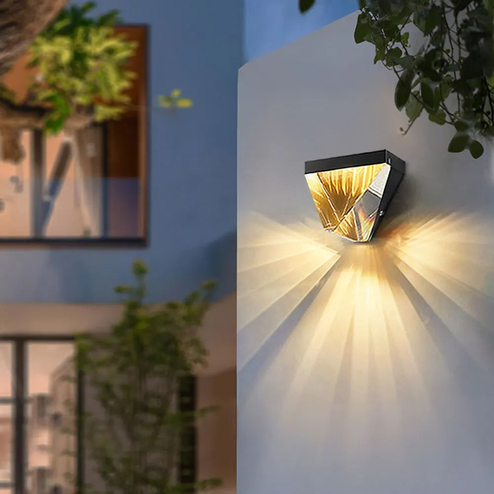 Lampada da parete Norevia impermeabile Diamante / Cristallo per esterni - Sereilux