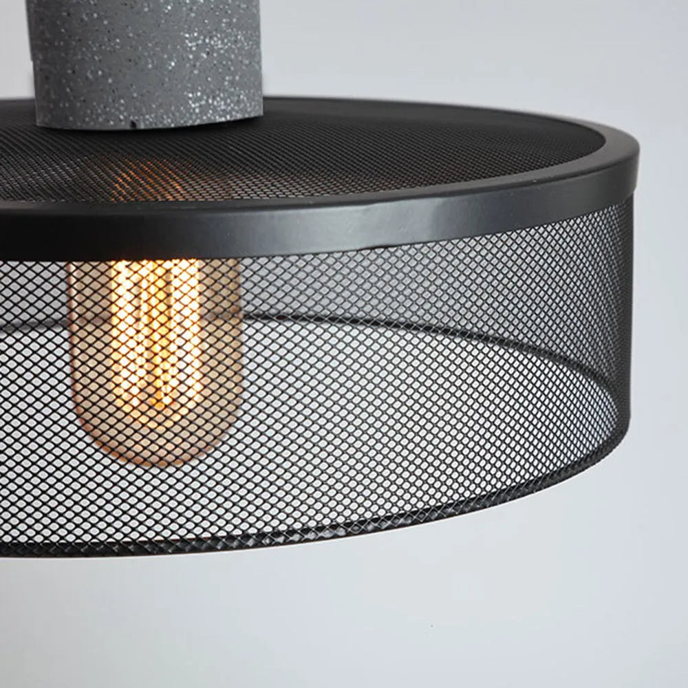 Vireth Pendant Light Industrial Cylindrical Cement/ - Sereilux