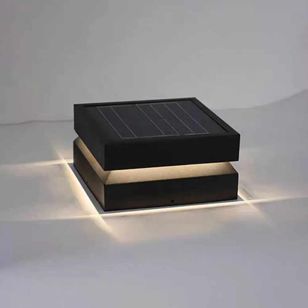 Corvex Außenlampe Modern Konkav Schwarz Solar - Sereilux