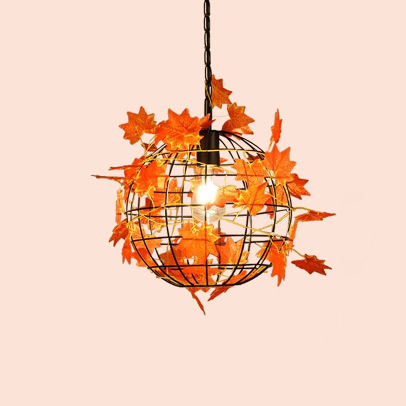 Norel Globe Art Deco LED Suspension Vert Métal Salle à Manger-Luire