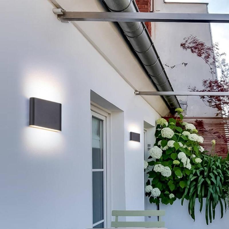 Orix Modern Rectagulart Waterproof Outdoor Wall Lamp, Black/White - Sereilux